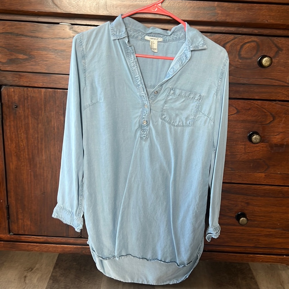 Forever 21 denim, long sleeve women’s shirt